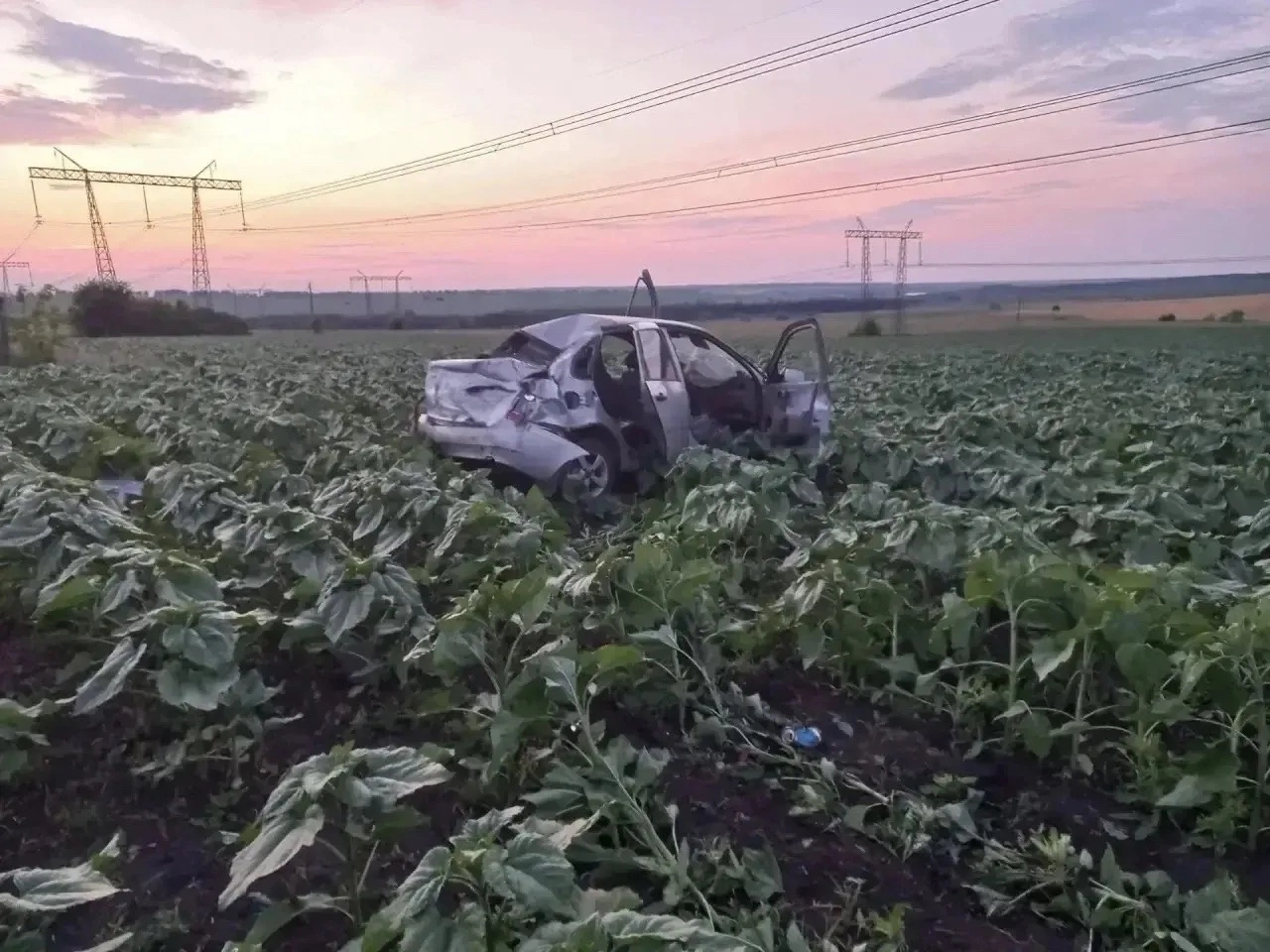 В Самарской области водитель "Калины" улетел в кювет и погиб