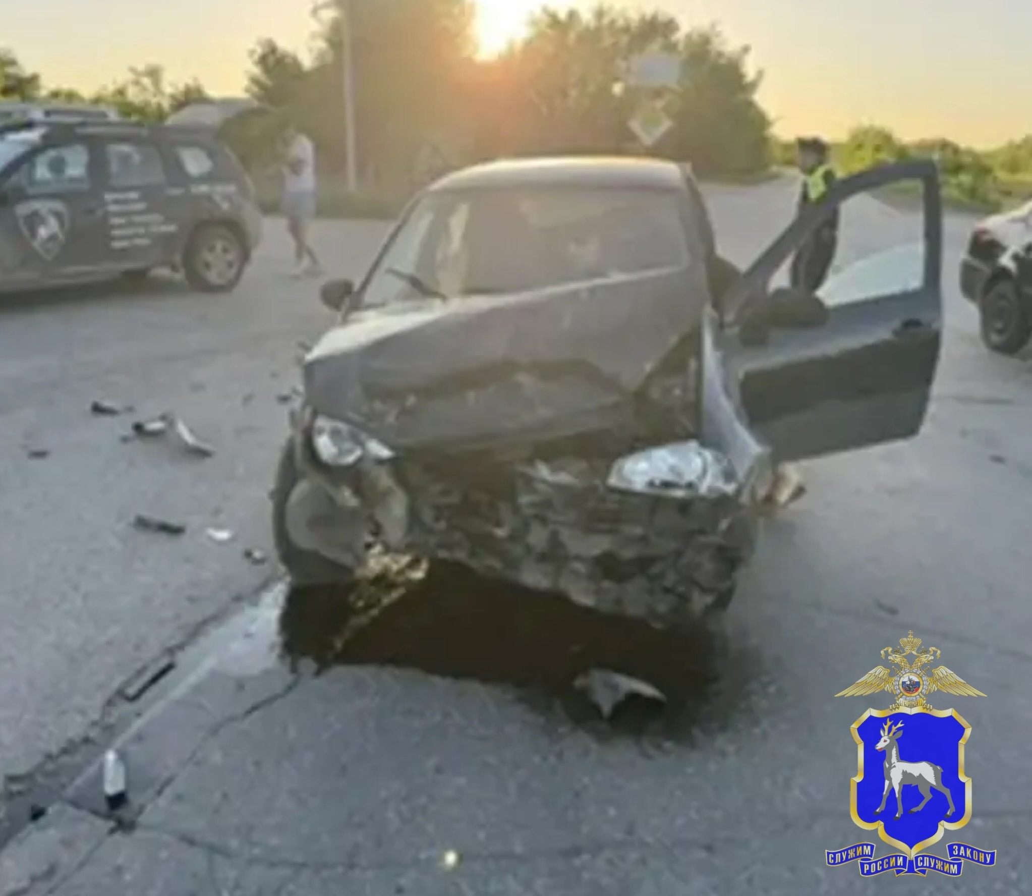 57-летний мужчина на "Лексусе" врезался в автобус на трассе в Самарской области