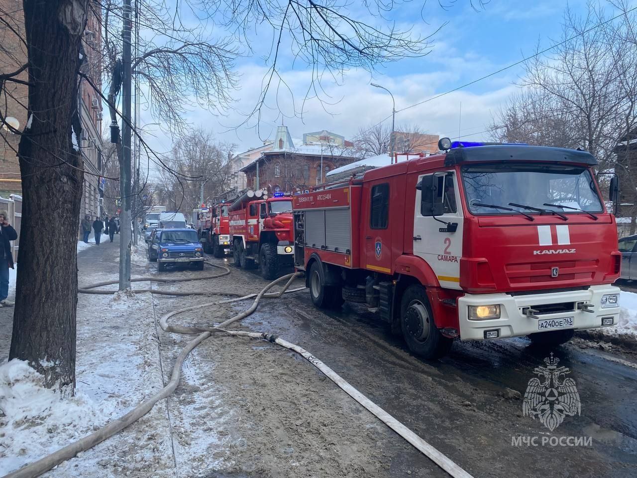 В центре Самары 10 февраля вспыхнул жилой двухэтажный дом