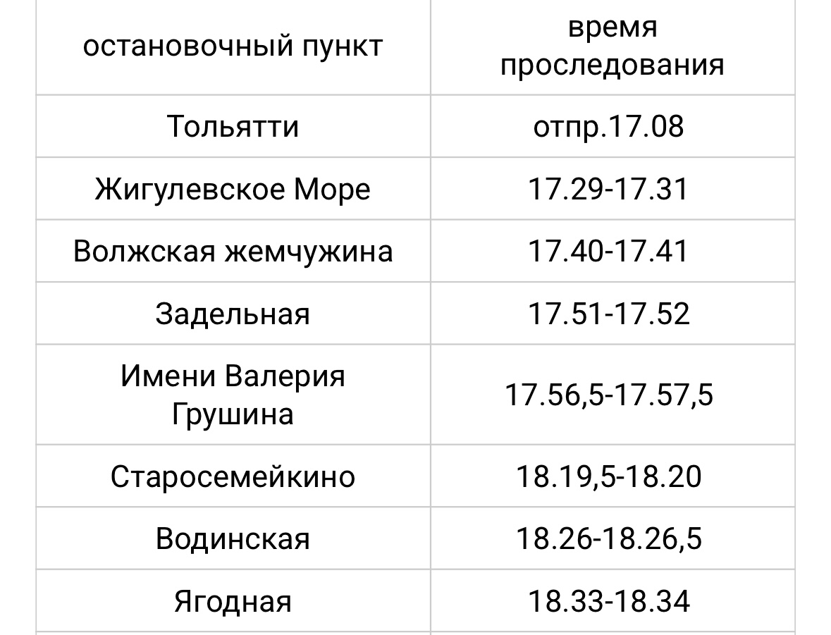 С 20 по 23 апреля изменится расписание электрички Тольятти — Новокуйбышевская