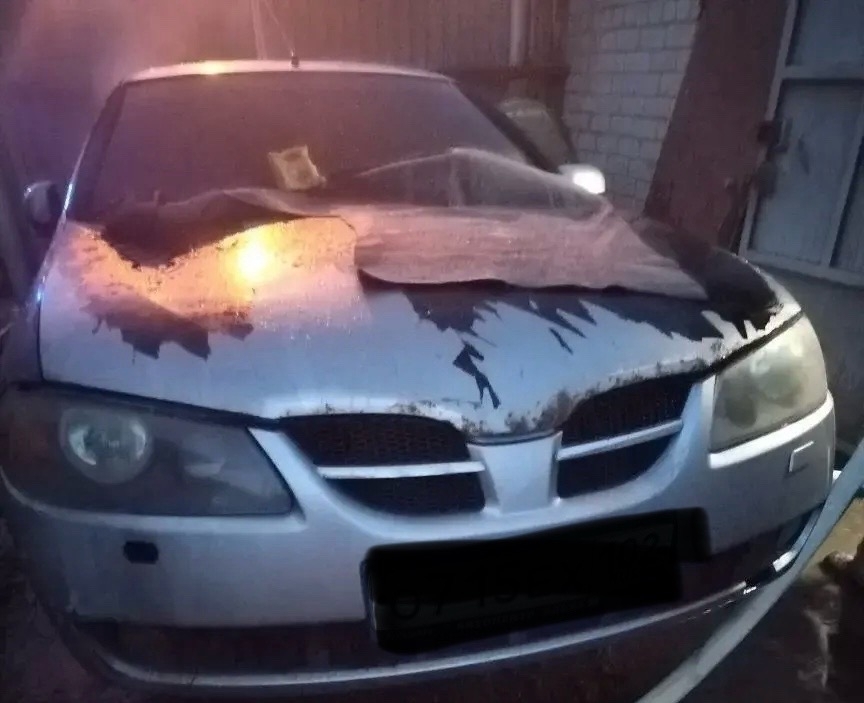 Вспыхнувший автомобиль потушили за 6 минут в Кинель-Черкассах