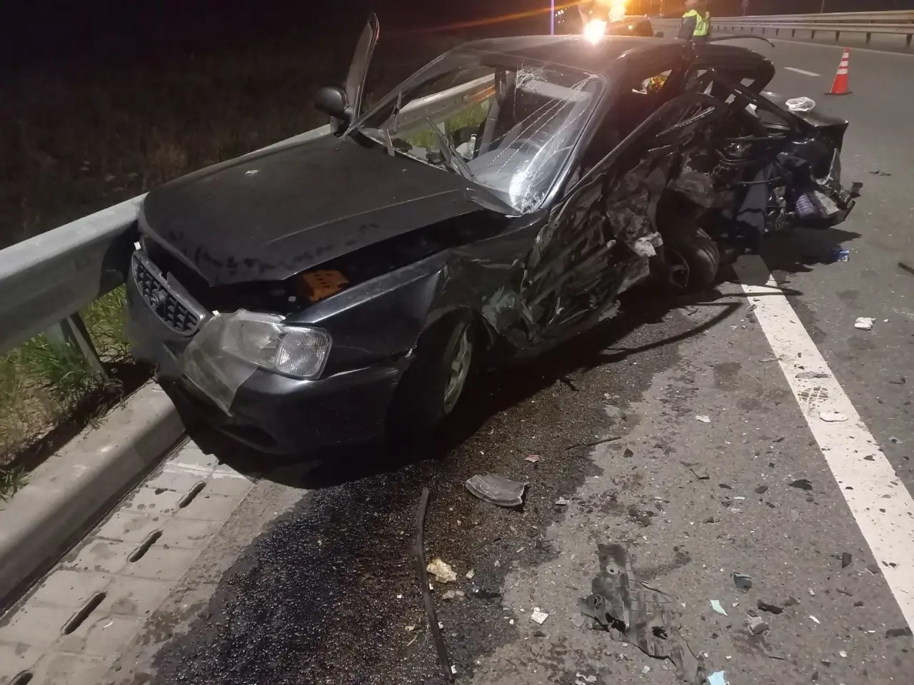 Ночью 17 августа на трассе "Обход Тольятти" погиб водитель Hyundai