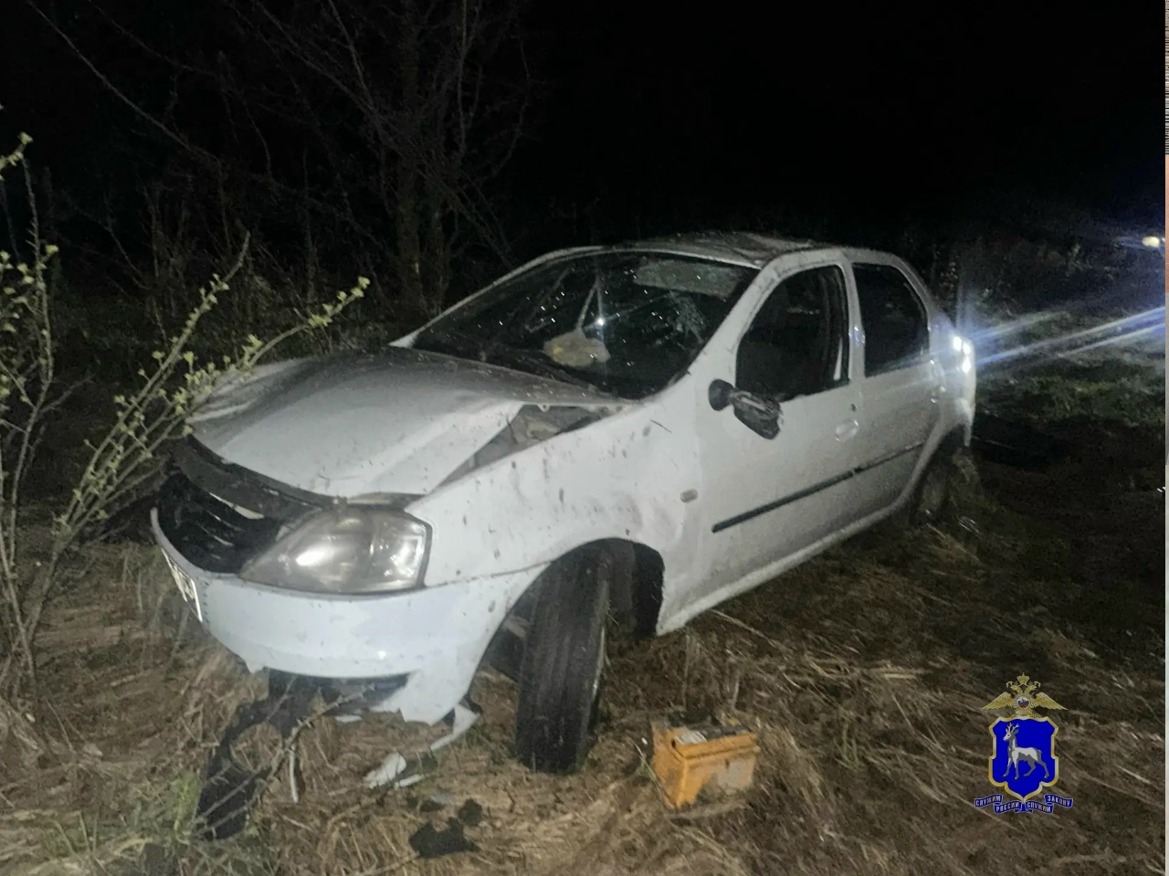 В Октябрьске из-за съезда авто в кювет пострадали два человека