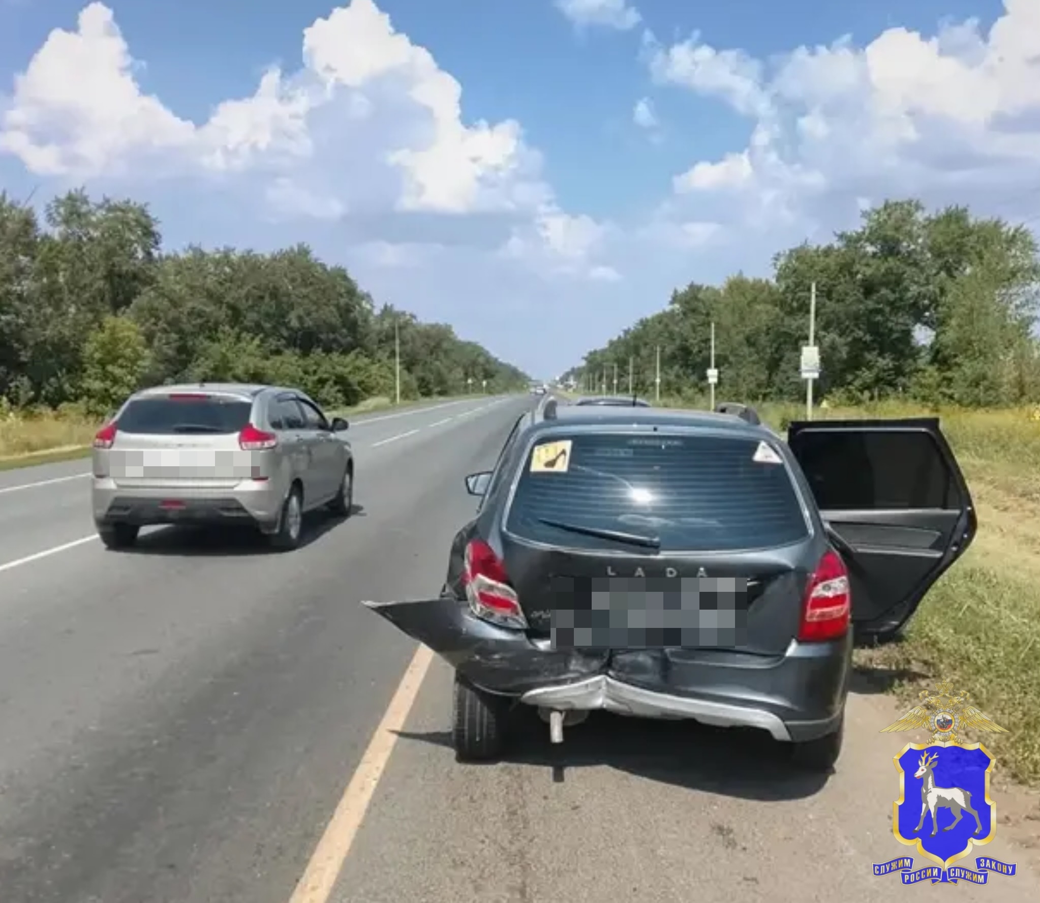 Подросток на квадроцикле врезался в "Гранту" на трассе под Тольятти
