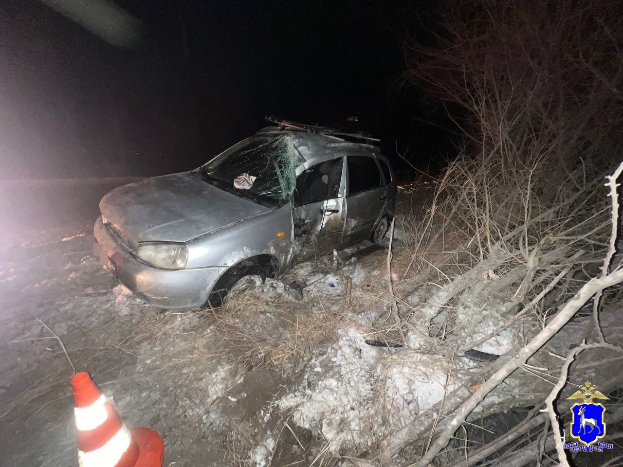 В Самаре в массовой аварии пикап опрокинулся в кювет