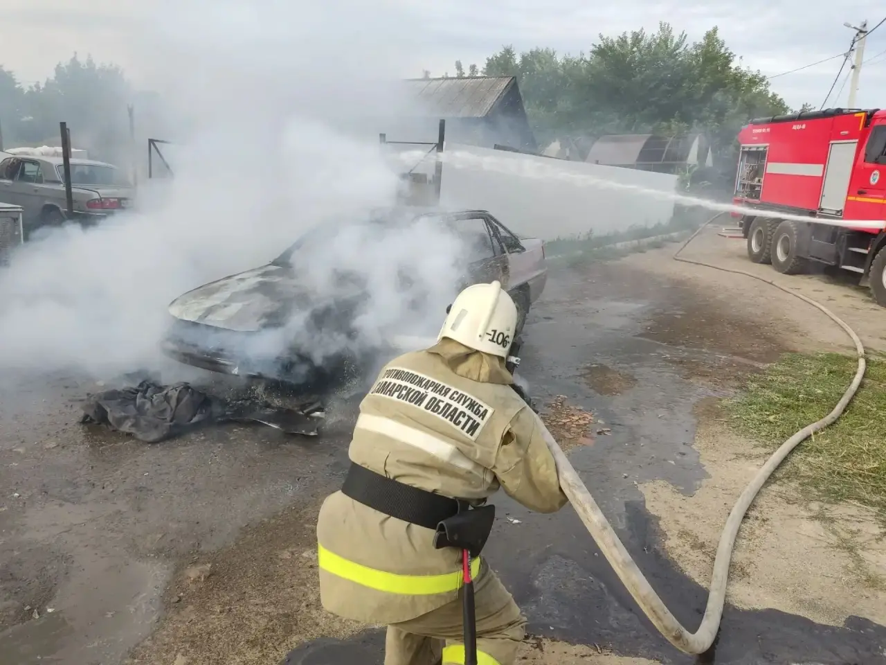 В Октябрьске 13 июля вспыхнула Daewoo Nexia