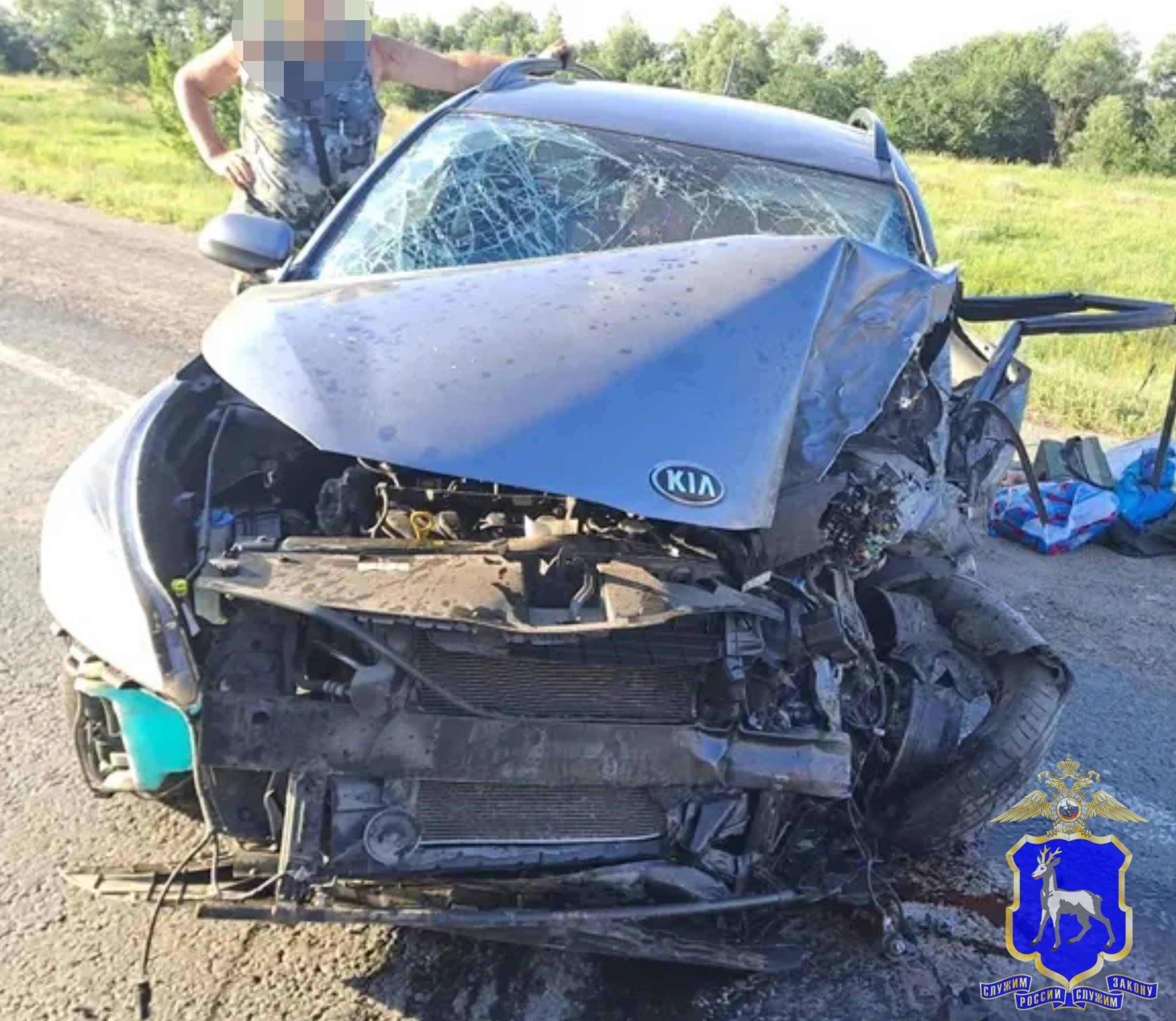 Два человека пострадали в ДТП с Kia Rio и КамАЗом на трассе в Самарской области