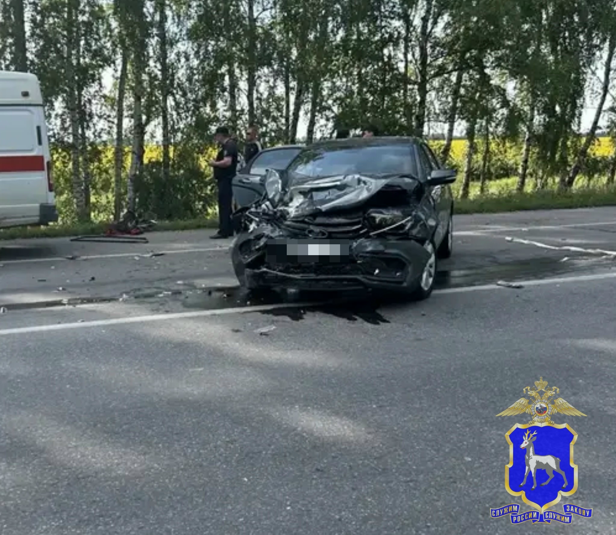 На трассе под Тольятти столкнулись ВАЗ и LADA Vesta