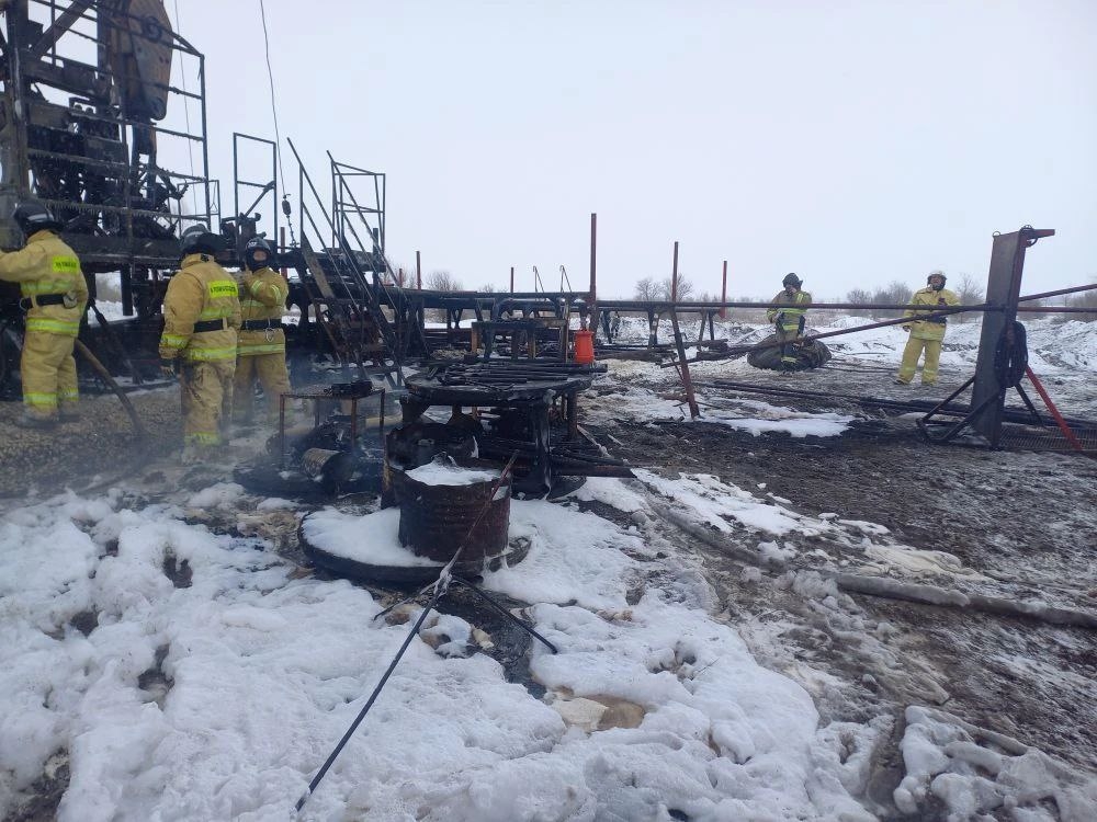 Во время пожара на нефтяной скважине в Самарской области пострадали люди