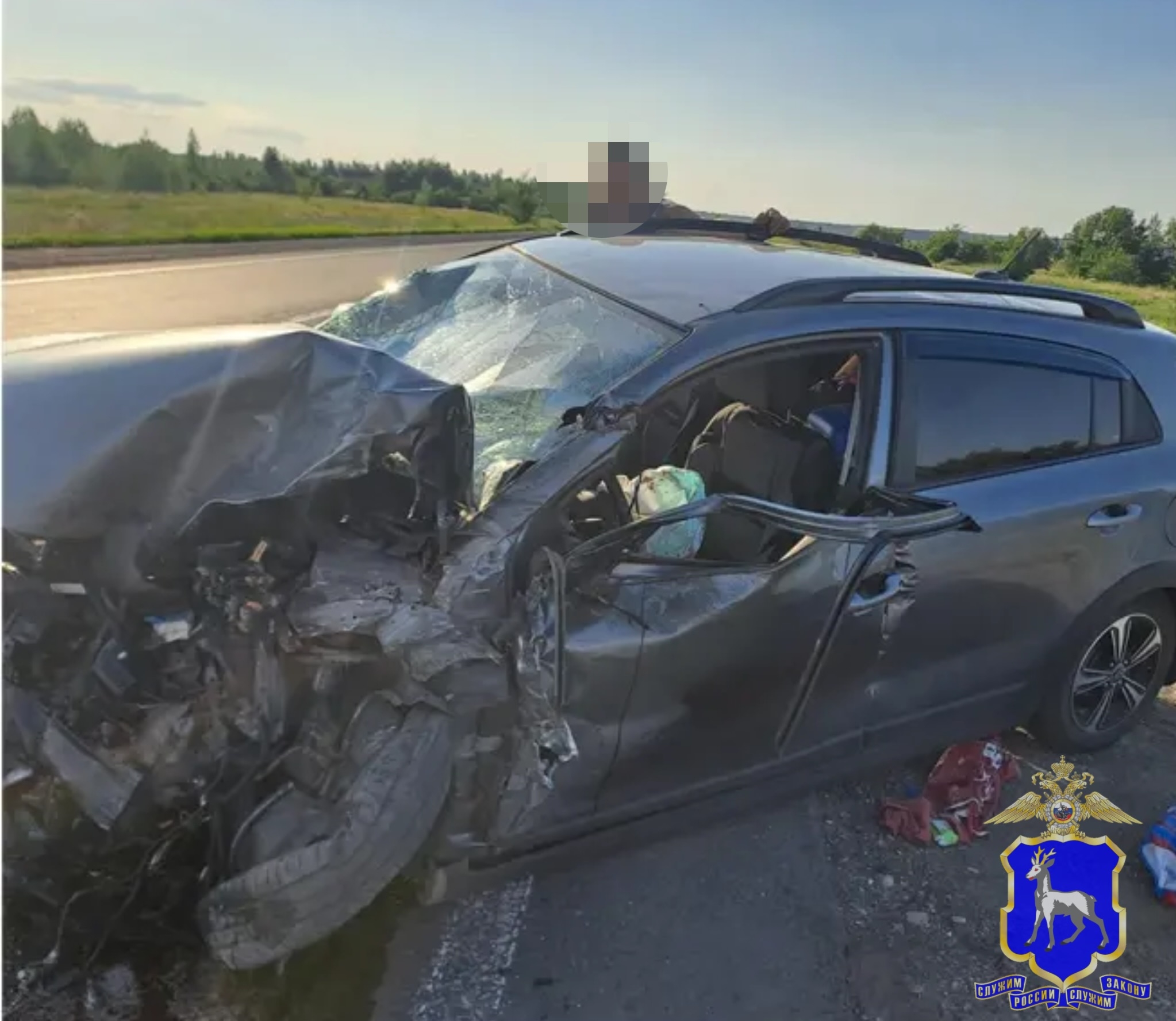 Два человека пострадали в ДТП с Kia Rio и КамАЗом на трассе в Самарской области