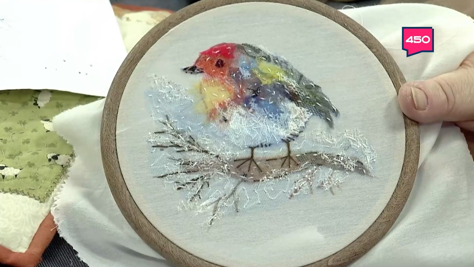 Приемы текстильной акварели. Ручная работа