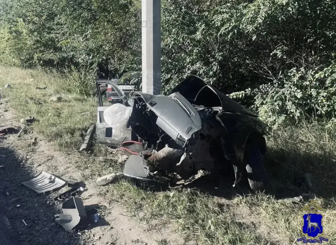 Смертельное ДТП под Самарой: водитель LADA Priora врезался в столб