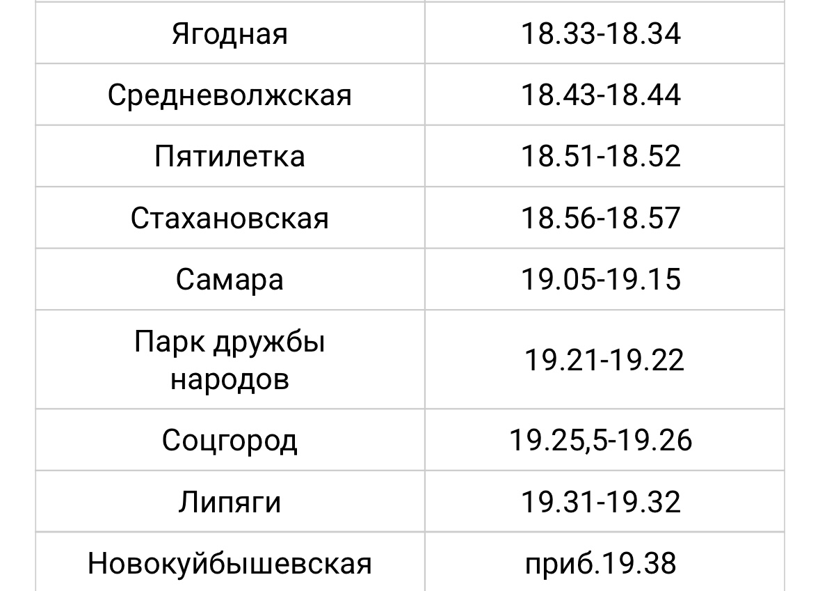 С 20 по 23 апреля изменится расписание электрички Тольятти — Новокуйбышевская
