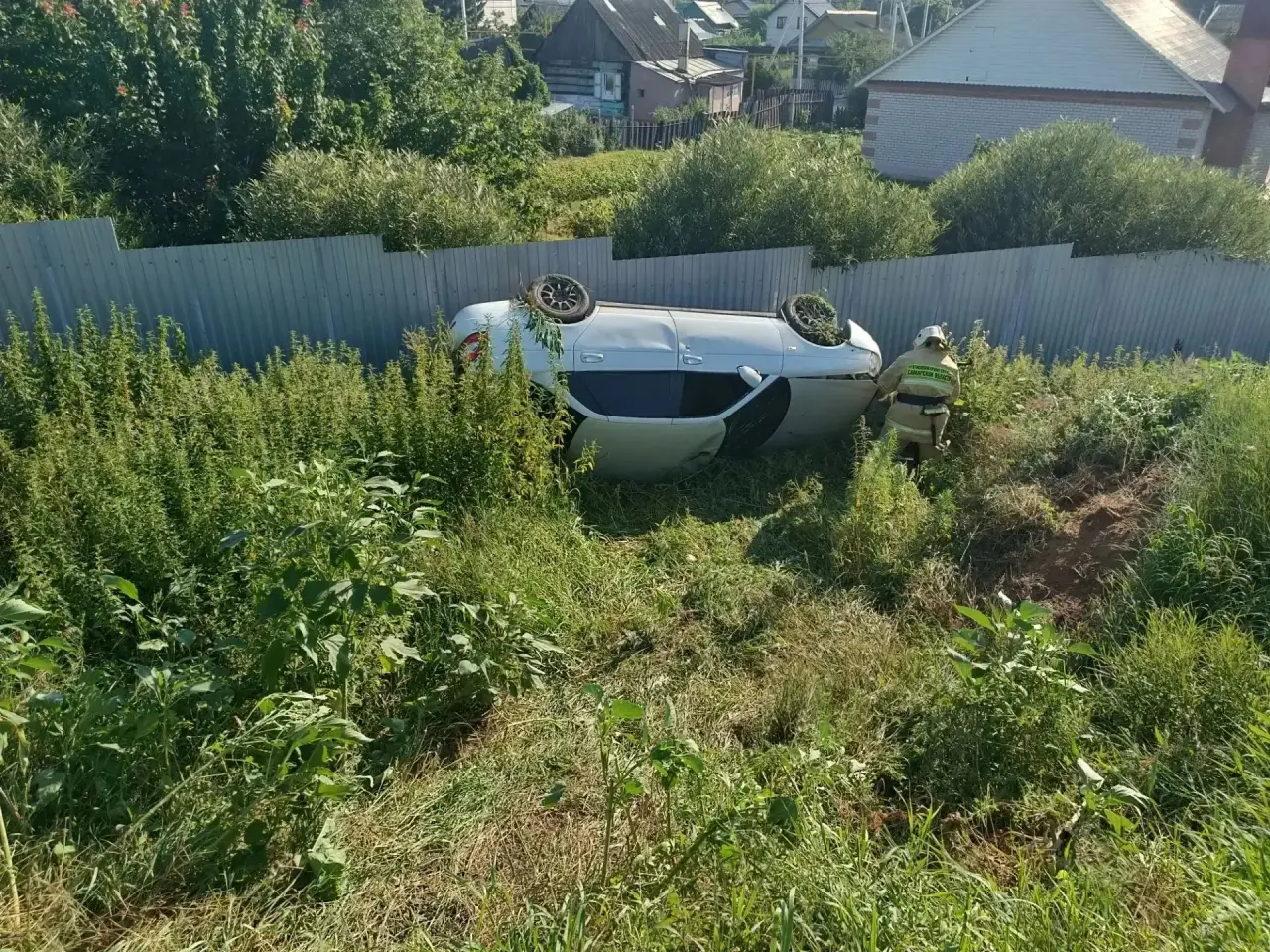 В поселке Курумоч 6 августа столкнулись два автомобиля
