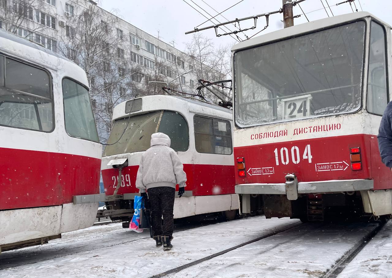 В Самаре 26 декабря на улице XXII Партсъезда сломался трамвай